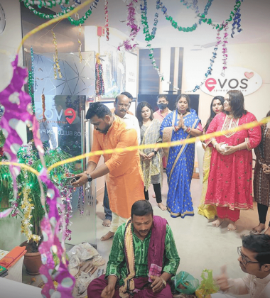 Evos Family Celebrating Basant Panchami At Office